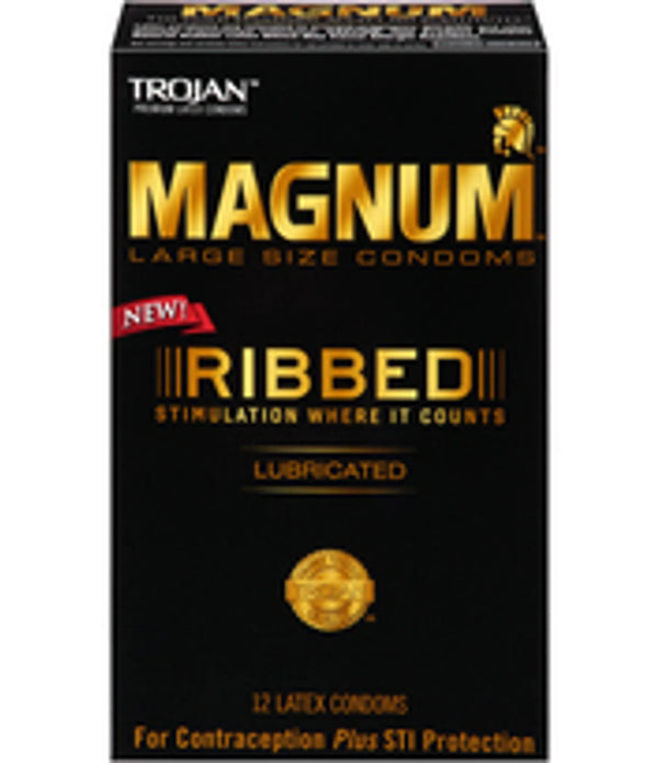 TROJAN MAGNUM RIBBED 12 PACK