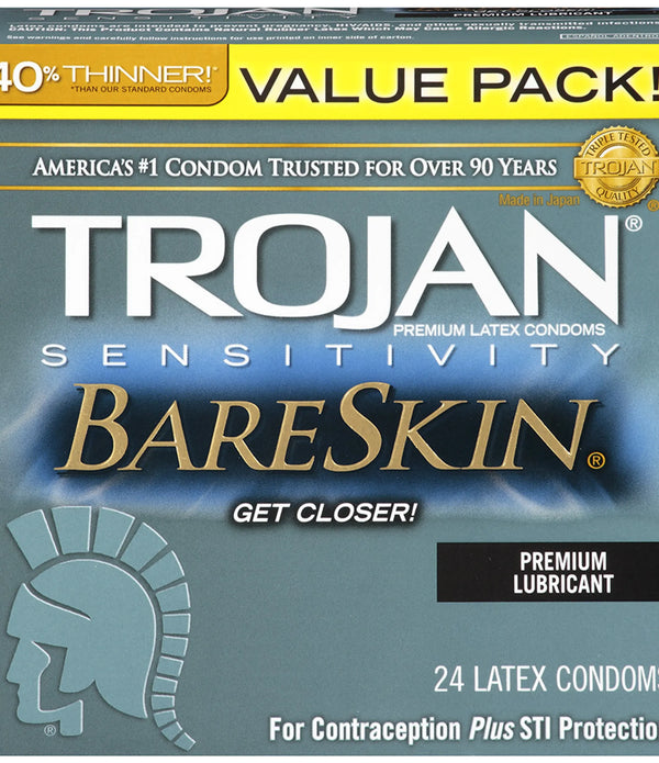 TROJAN BARESKIN LUBRICATED 24PK