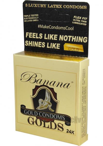Banana Golds Condoms 3pk