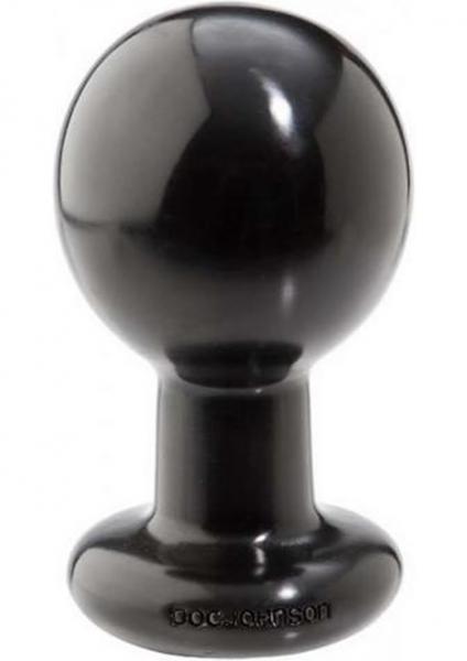 Round Butt Plug Large - Black