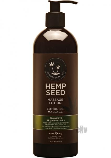 Earthly Body Hemp Massage Lotion Guavalava 16oz