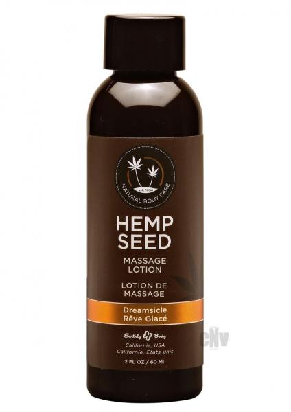 Earthly Body Hemp Seed Massage Lotion Dreamsicle 2oz