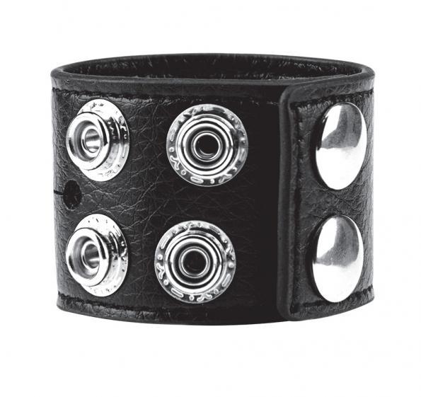 C & B Gear Cock Ring 1.5 inches with Ball Strap Black