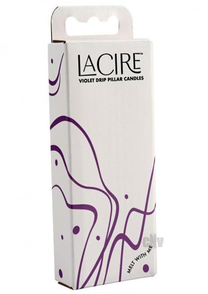 Lacire Drip Pillar Candles Purple