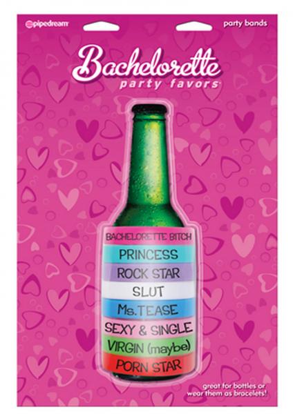 Bachelorette Party Favors Party Bands 8 Pack Assorted Colors