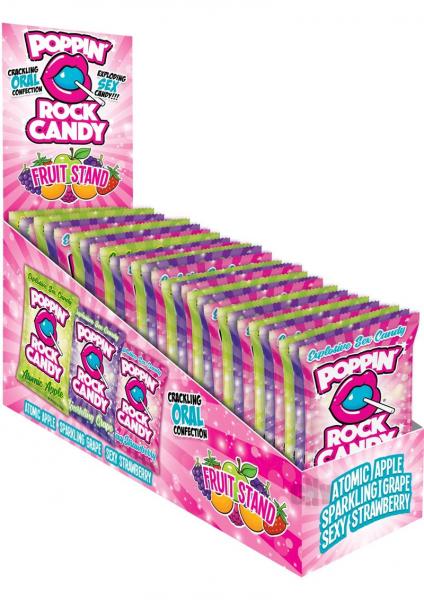 Popping Rock Candy Fruit Stand 36 Count Display