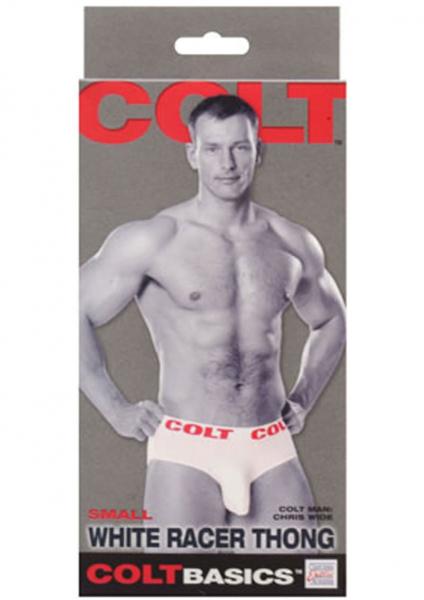 COLT BASICS RACER THONG CHRIS WIDE WHITE SMALL