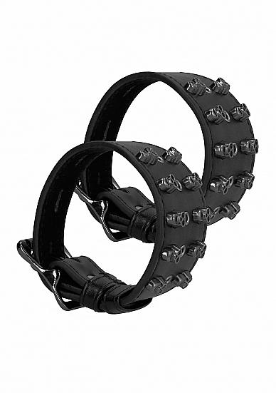 Ouch Skulls & Bones Handcuffs With Skulls Black
