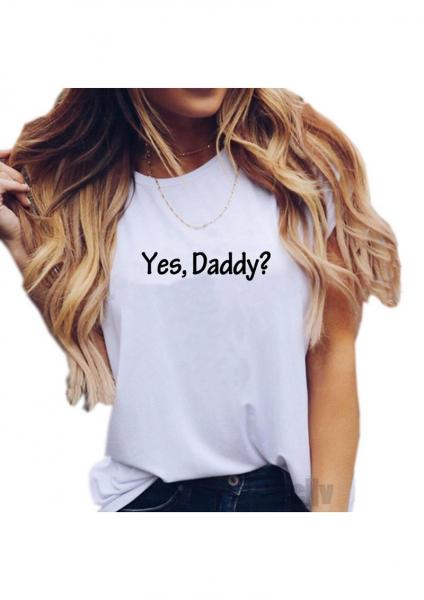 Yes Daddy White Tshirt Lg(disc)