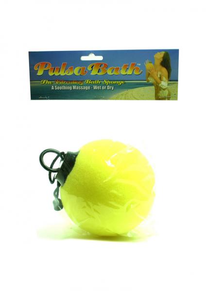 PULSA BATH VIBRATING BATH SPONGE WET OR DRY YELLOW