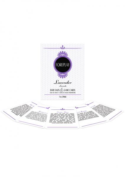 Foreplay Lavender Scented Bath Salts With Game Cards