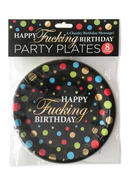 Happy Fn Birthday Plates 8pk