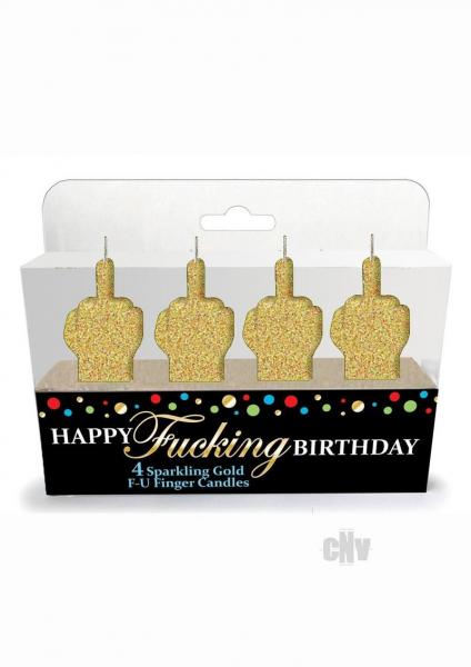 Happy Fn Birthday Fu Candles 4pc Set