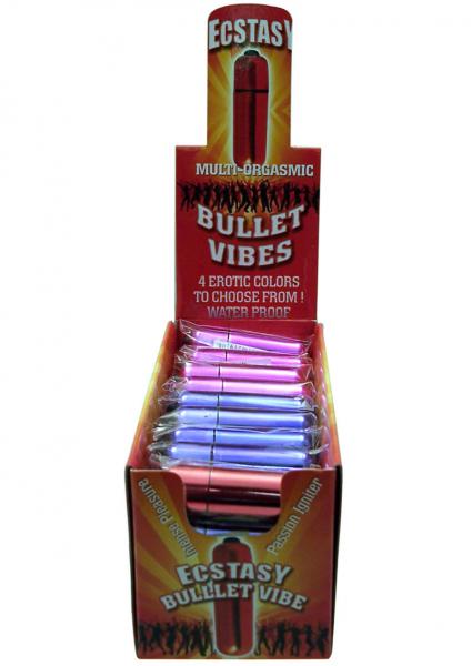 Ecstasy Multi Orgasmic Bullet Vibe 36 Per Display 4 Assorted Colors