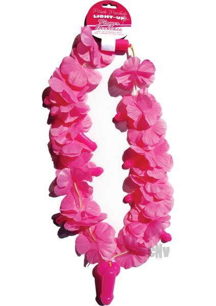 Pink Light Up Flower Pecker Necklace