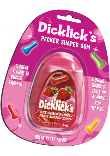 Dicklicks Pecker Shaped Gum Strawberry