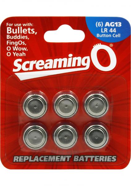 Screaming O Batteries AG13 LR44 Button Cell 6 Pack