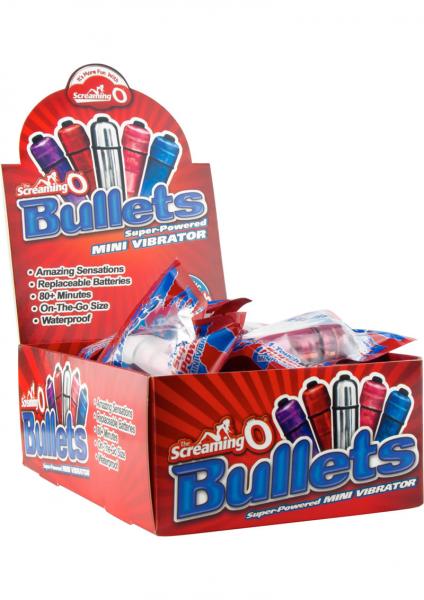 Screaming O Bullets Waterproof Assorted Colors 20 Each Counter Display