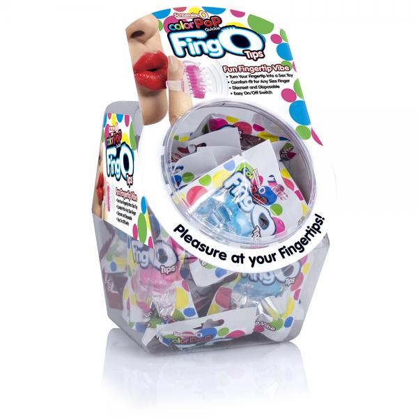 Color Pop Fingo Tips Fingertip Mini Vibe 36 Assorted Color Count Fishbowl