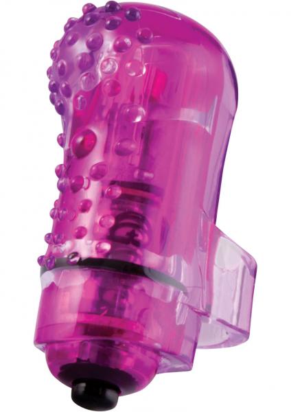 The Fing Os Fun Finger Vibe Silicone Waterproof 6 Per Display Nubby Only Purple