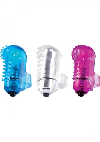 The Fing Os Fun Finger Vibe Silicone Waterproof 6 Per Display Assorted Colors