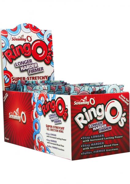 Ringos Silicone Cock Rings Waterproof 18 Per Display Assorted Colors