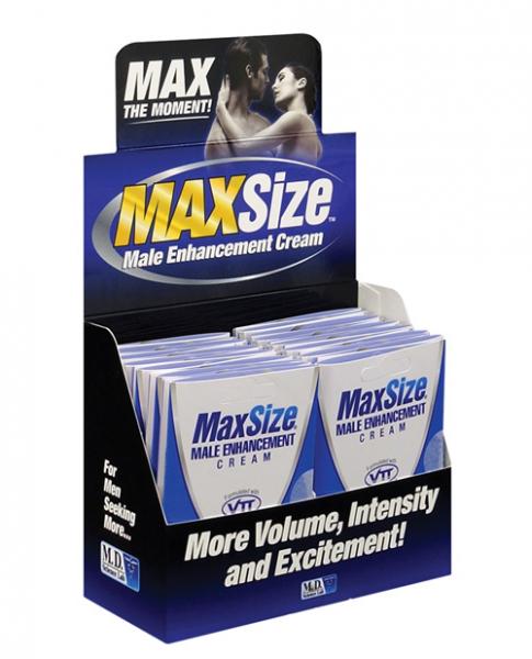 Max Size Male Enhancement Cream Foil Packet Display Of 24