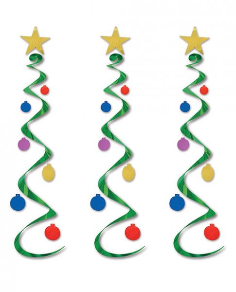 Holiday Tree Whirls Décor - Multi Color