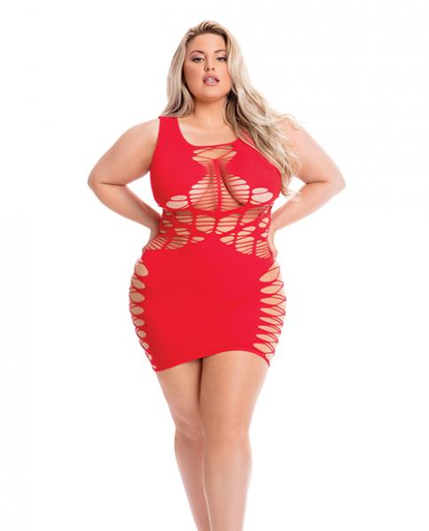 Pink Lipstick Dynamite Diva Dress Red Qn
