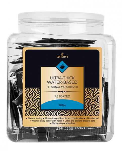 Sensuva Ultra Thick Water Based Tub Display Assorted Foil Lubes 100