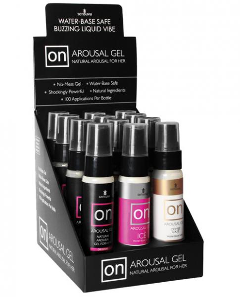 On Arousal Gel For Her Display Asst. Flavors Box Of 12