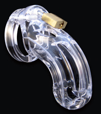 CB-6000 3 3/4" Curved Cock Cage and Lock Set - Clear