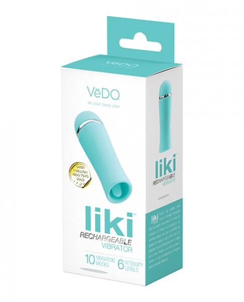 Vedo Liki Rechargeable Flicker Vibe - Tease Me Turquoise