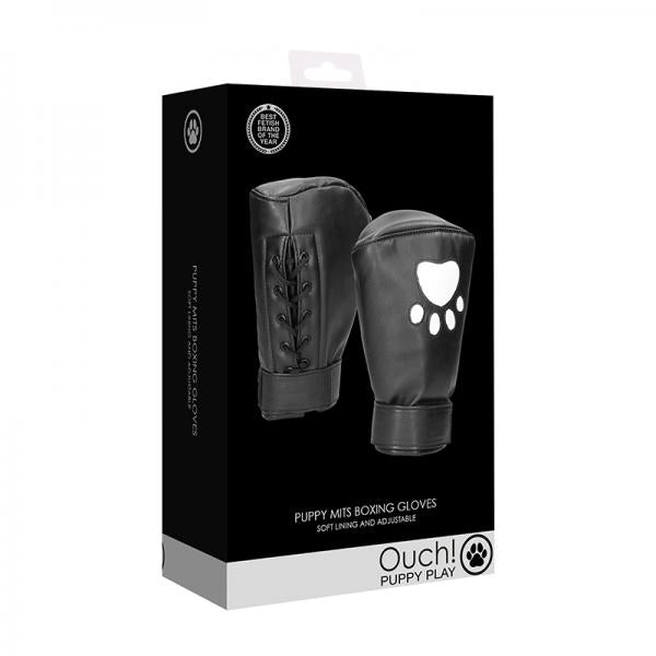 Puppy Play Neoprene Mitts Boxing Gloves Black