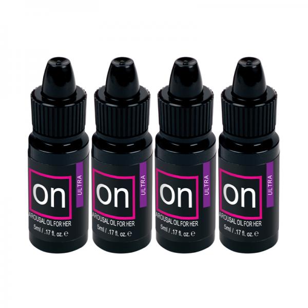 Sensuva Pack Of 4 On Ultra Arousal Oil 5 Ml Large Boxes Plus Vl8td On Arousal Oil And Gel 8 Piece Te
