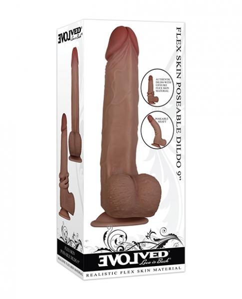 Flexaskin Poseable Dildo 9 Dark 