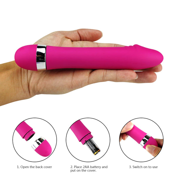 Realistic Dildo Mini Vibrator Erotic G Spot Magic Wand Anal Plug