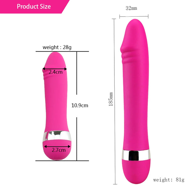 Realistic Dildo Mini Vibrator Erotic G Spot Magic Wand Anal Plug