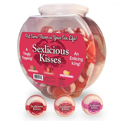Sexlicious Kisses Body Toppings 96 Pieces .10oz  Fishbowl