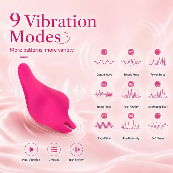 9 Modes Low Noise Wearable Vibrator Silicone Clitoral Stimulator Bluetooth