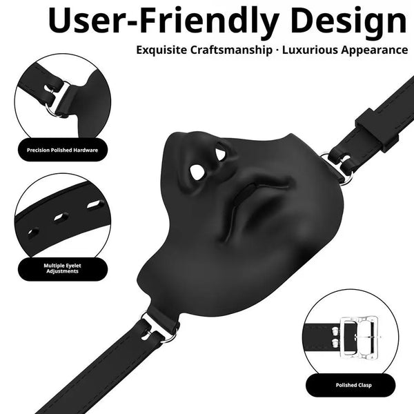 BDSM Full Silicone Mouth Gags Mouth Bondage Ball Gag Adjustable