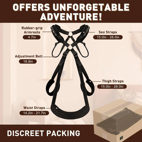 BDSM Sex Swing Set with Bondage Love Slings for Couples Adjustable Strap