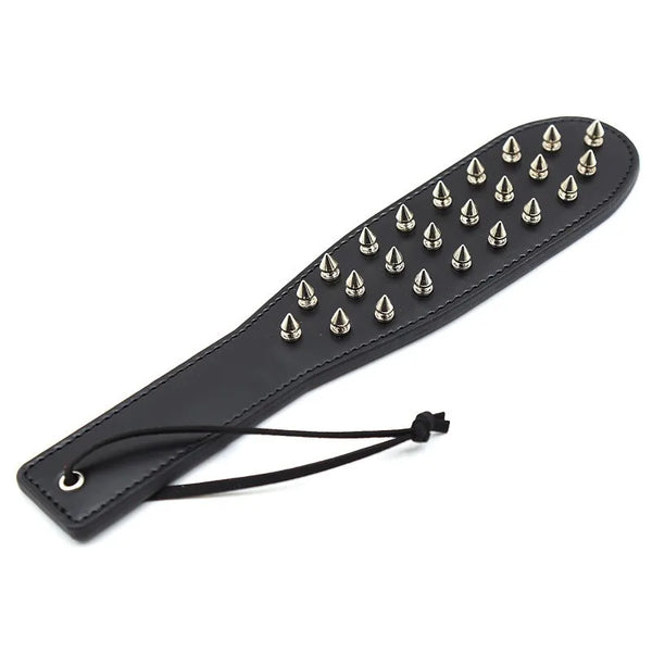 BDSM Spanking Paddle Dual Side Leather Spiked Whip