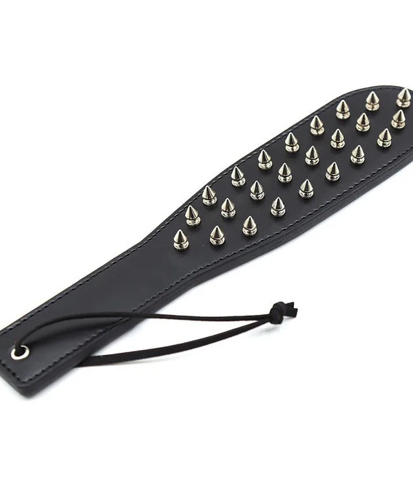 BDSM Spanking Paddle Dual Side Leather Spiked Whip