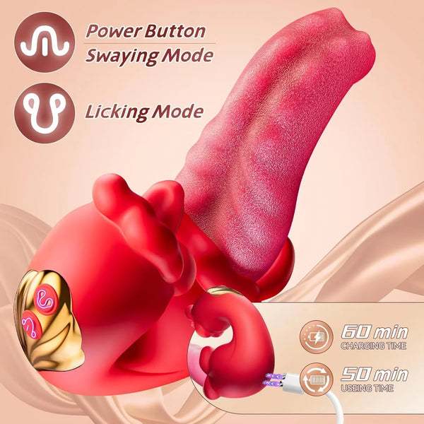Tongue Licking Swing G-Spot Vibrator