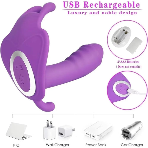 Remote Control Rabbit Vibrator Wearable Panties Dildo
