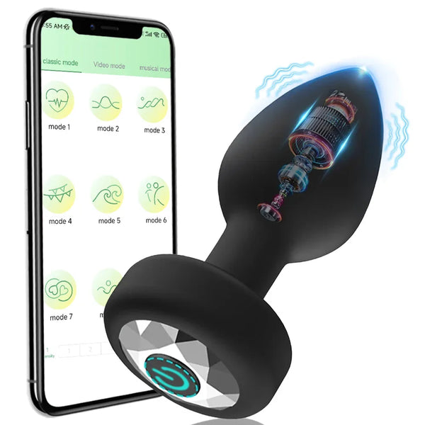 Anal Vibrator Wireless Remote Control Butt Plug