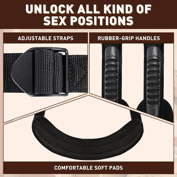 BDSM Sex Swing Set with Bondage Love Slings for Couples Adjustable Strap