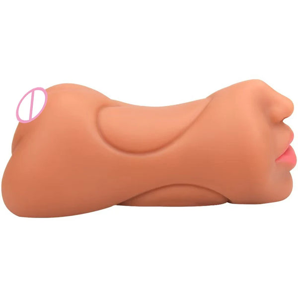 3 in 1 Mouth Lifelike Sex Doll with Face TPE Portable Adult Sex Love Toy Male Stroker Masturbator Deep Throat for Sexy Adult Men