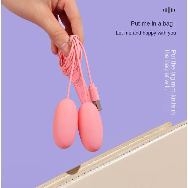10 Frequency Double Vagina Balls Vibrator